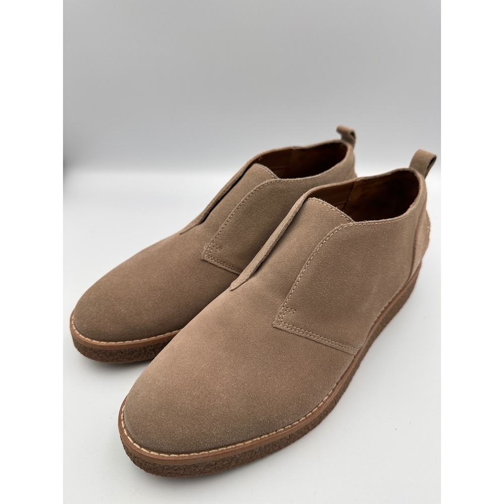Franco Sarto Cliff Chukka Taupe‎ Suede Slip On Ankle Boots Womens Size 10M New